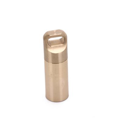 Walbest Pill Box Brass Sealed Bottle Waterproof Capsule Pill Box Outdoor Camping Firstaid Pendant