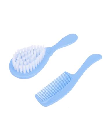 Healeved Set Newborn Hair Brush Baby Hair Brush Soft Haircut Comb Infant Comb Hair Scalp Brush Massage Comb Scalp Comb Infant Massage Comb Baby Brush Hairbrush Hair Comb Small Comb Blue Blue Size 1