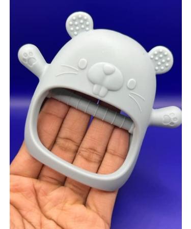 KRA Silicone Baby Teething Toy | BPA Free | Anti Choking Hazard | Handheld Teething Soothing Toy for Infants 3+ Months (Powder Blue) - Buy Online on GoSupps.com
