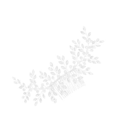 Ipetboom Leaf Crystal Comb Wedding Side Comb Bridal Headdress Crystal Clip Comb Vine Side Comb Leaf Crystal Hair Jewelry Wedding Side Headpiece Leaf Hair Comb Hair Accessories Bride Hanfu