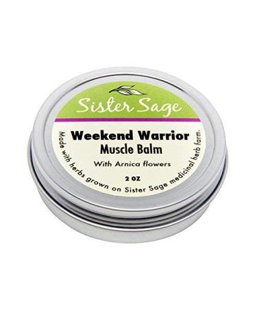 SISTER SAGE Weekend Warrior 100% All Natural Sore Muscle Balm with Arnica Unscented (2 oz) 2 Ounce