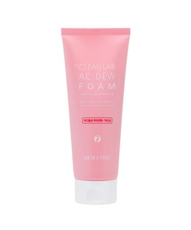 Dewytree The Clean Lab AC Dew Foam  Facial Cleanser 150ml (5.07 fl.oz.) - Pink Calamine Intensive Blemish & Acne Care Facial Cleansing Foam  Sebum Control  Relieves Skin Stress