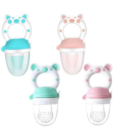 4 Babies Fruit and Vegetable Bite Happy Baby Cartoon Piglet Chew Happy Children Fruit Food Supplement