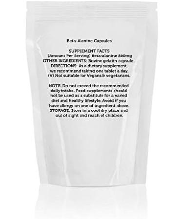 Beta-Alanine 60 Capsules - Non-Essential Amino Acid Supplement for Healthy Mood & Nutrition | International Shipping - Buy Online on GoSupps.com