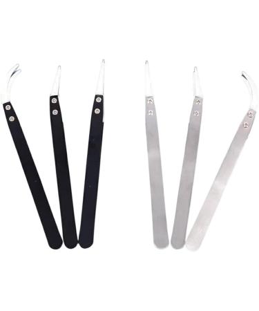 dijiusidy Tweezers Stainless Steel Angle Head Easy to Clean Interchangeable Tools Anti Slip Handle Lightweight Balance Curve Forceps Small Bend End White White Small Bend End - Buy Online on GoSupps.com