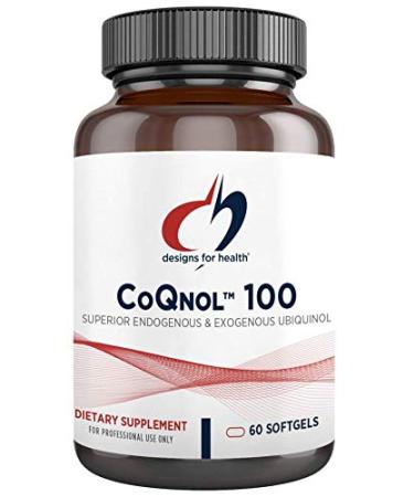 Designs for Health CoQnol - 100mg Ubiquinol as Reduced Form of CoQ10, Non-GMO (60 Softgels)