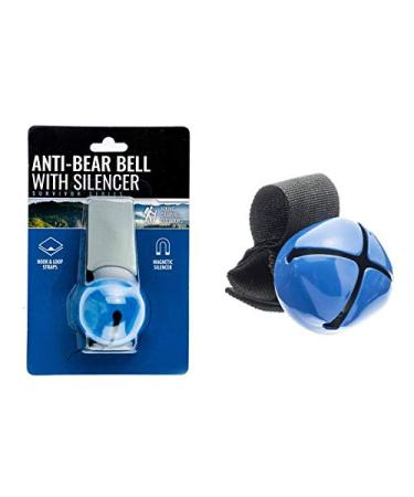 ASR Outdoors Anti Bear and Wildlife Bell with Magnetic Silencer with Strap Blue