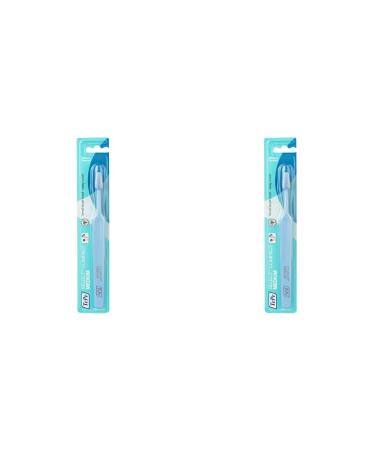 TEPE SELECT Compact Medium toothbrush/medium -strong bristles in a compact narrow -running brush head - for young & old |2 -person pack
