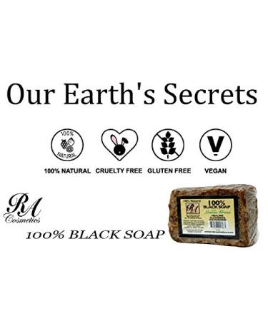 RA Cosmetics 100% Black Soap with Lemon Grass - Natural Skin Care 5 oz | Buy Internationally - Buy Online on GoSupps.com