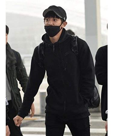 Korean Unisex Kpop Basic Black Cotton Face Mask + Oil Blotting Paper Bundle - Buy Online on GoSupps.com