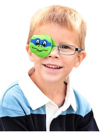 Eye Patch- Turtle Eyeglass Eye Patch for Children by Patch Pals (Right Eye Coverage)