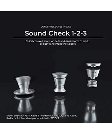 MDF Instruments Poseidon ProCardial Cardiology Stethoscope - Lightweight Titanium Dual Head Adult - Titanium Blue - MDF797TPSCD - Buy Online on GoSupps.com