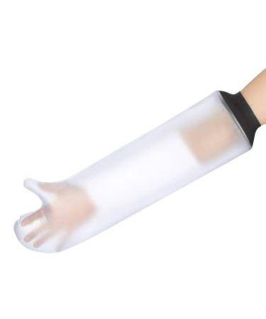 Shower Case Adult Short Arm PVC Palm Arm Length Bath Protection Black Transparent