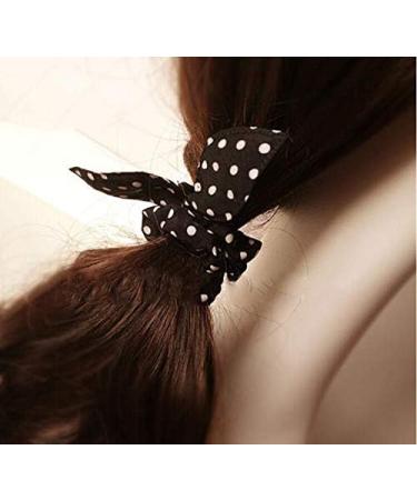 Shop Lancer 10 PC Bunny Ears Hair Scrunchies | Elastic Hair Accessories for Perfect Ponytails - Random Colors - Buy Online on GoSupps.com