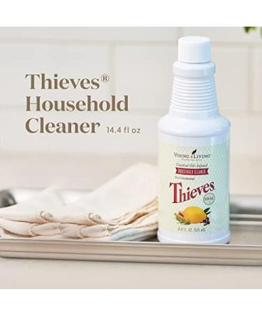 Young Living Thieves Household Cleaner - Non-Toxic Natural Cleaner for a Healthy Home - 2 Bottles (14.4 fl. oz.) - Effective for All Surfaces - Buy Internationally - Buy Online on GoSupps.com