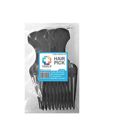 4 Pack 5.25 Inch Plastic Hair Pick Combs - Wide Tooth Afro Lift Picks for Styling, Lifting, and Detangling - Ideal for Long Curly, Thick Hair, Wigs, and Beards - Men & Women - Buy Online on GoSupps.com