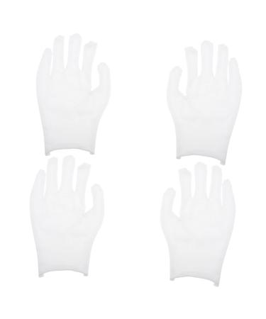Hemobllo 12pairs Gloves Paraffin Wax Mittens Jewelry Glove Christmas Santa Costume Santa Cosplay Costume Wax Bath Mittens Work Glove Labor Protection Cotton Breathable Cotton Yarn White