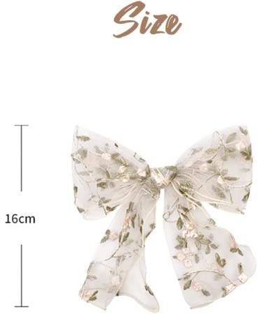 Lace Hair Bows French Barrette Hair Clip Hair Scrunchie Cute Gifts for Women Girls Party Decorations (A-1Pcs) - Buy Online on GoSupps.com