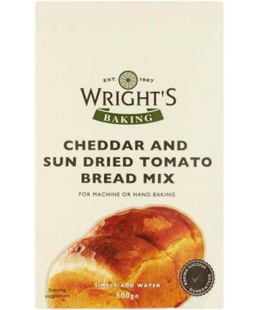 Wright's | Cheddar & Sundried Tomato Bread Mix 5X500g | includes Cheddar cheese with Mediterranean sundried tomatoes onions herbs and garlic |For machine or hand baking | Suitable for vegetarians - Buy Online on GoSupps.com