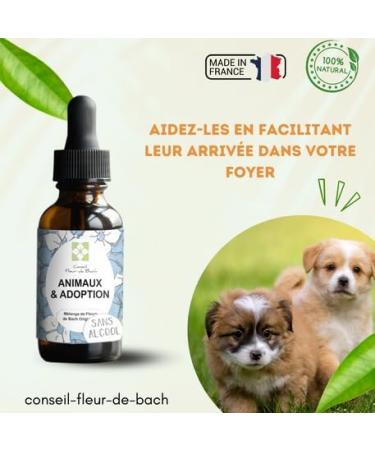 Fleurs de Bach Animaux et Adoption - SANS ALCOOL - Aidez-les en facilitant leur arriv e dans un nouveau foyer - Buy Online on GoSupps.com