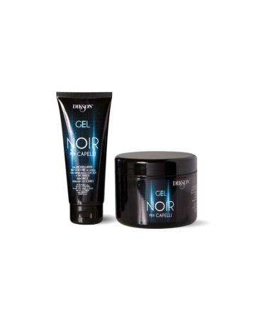 DIKSON KIT Gray Hair Modeling Gel Black Gel 500 ml + Travel Gel 100 ml