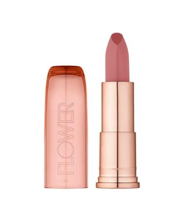 FLOWER Beauty By Drew Barrymore Perfect Pout Moisturizing Lipstick - Soothes Lips + Hydrates - Creamy Lip Tint + Natural Looking Shine + Buildable Color - Cruelty-Free + Vegan (Buttercup)