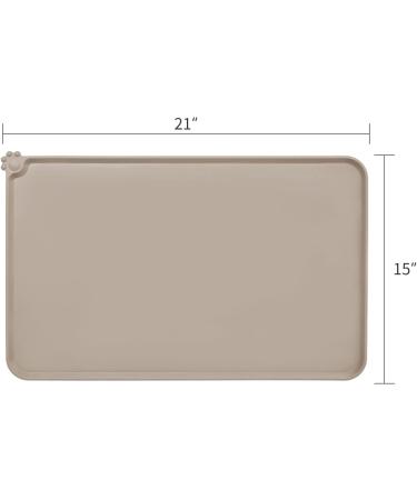 Buy Audwud Silicone Waterproof Pet Feeding Mat Anti-Slip Dog & Cat Bowl Mat 53x38 cm in Adobe Brown - International Shipping Available - Buy Online on GoSupps.com