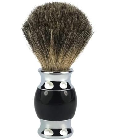 NSNT Exquisit Men's 3-in-1 Shaving Brush Set | Chrome-Plated Manual Rasier Brush & Holder - 15.6cm Black - Buy Online on GoSupps.com