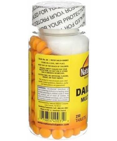 Nature's Blend Daily Vite Multivitamin 250 Tabs - 250 Count Pack for Daily Nutrition - Buy Online on GoSupps.com