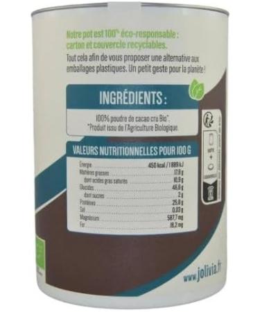 Organic Raw Cocoa Powder - 350g | Powder Size | Vegan | Made in France - Buy Online on GoSupps.com