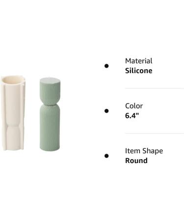 TOPYS Striped Pillar Candle Mold - Ribbed Twist Geometric Design for Aromatherapy and Handmade Soap Making | Silicone Mold for Crafts - Buy Online on GoSupps.com