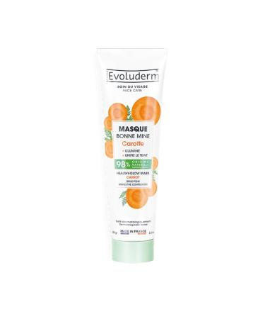 EVOLUDERM – Healthy Glow Carrot Mask – 150 ml – 98% Natural Origin – Vegan – Made in France
