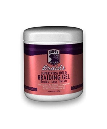 Nappy Styles Braids Braiding Gel Super Xtra Hold 6 Oz ONLY GEL
