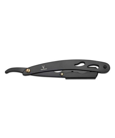 Premium Straight Edge Razor - High Carbon Stainless Steel Black Coating for Close Shaving | Professional & Home Use - Buy Online on GoSupps.com