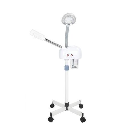 YUYTE Facial Sauna Beauty Device Facial Steamer with LED Lamp and 5X Magnifying Glass Nano Ionic Hot Steam Cleaner with Four Holders for Beauty and Skin Care