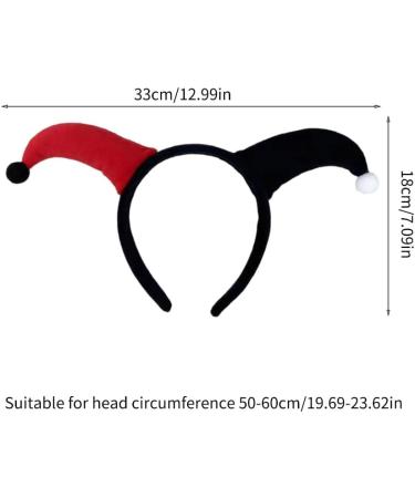 hgnxa Hairbands Festive Photo Booth Props Jester Clown Horn Headbands Party Headpiece Fun Headbands for Music Festivals Black Red - Buy Online on GoSupps.com