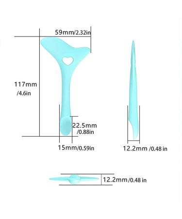 Silicone Aid Stencils Wing Tips Reusable Silicone Tool Mascara Drawing Aid Makeup Tool Applicator Tool (blue) - Buy Online on GoSupps.com