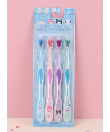 Buy Set of 4 Cute Compact Toothbrushes - Assorted Colors for Effective Oral Care | International Shipping Available - Buy Online on GoSupps.com