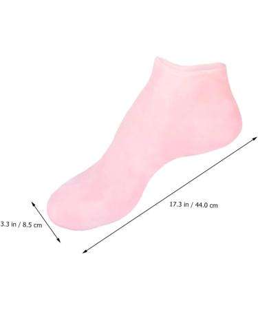 FRCOLOR 1 Pair Sock Foot Birth Control Wallet Lotion Dry Cracked Gel Moisturizing Gel Booties Spa Knee Scooter Pad Silicone Gel Skin Rejuvenate Sebs Vitality Pillow Women's Pink 22X8.5X1cm - Buy Online on GoSupps.com