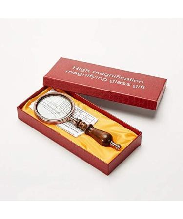 Wooden Magnifier 10 High-Retro Handheld Handheld Optical Child Student Old Man Reading Appraisal Maintenance Old Age Magnifier 3 Times HD Enlarged Mirror 5 Times Made in China - Buy Online on GoSupps.com