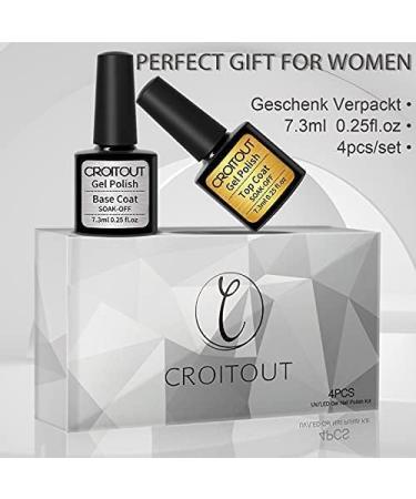 Croitout UV Gel Nail Polish Set - 6 Colors Shellac Nail Gel Kit for DIY Manicure - Long-Lasting Sock Off Gel Polishes - Perfect Gift for Women - Buy Online on GoSupps.com