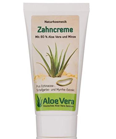 Aloe Vera Toothpaste natural cosmetics with 80% aloe vera and mint (1 x 75 ml)
