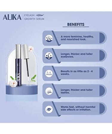 ALIKA Natural Cruelty-Free Lash Growth Serum | Lengthen & Thicken Eyelashes Fast | Safe & Effective with Rydensyl & Peptides | 5ML - Buy Online on GoSupps.com