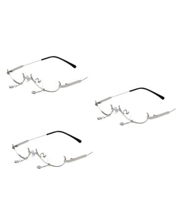 Abaodam 3st lentilless frames funny glasses party glasses lentilless glasses glasses without lentils novelty glasses vintage decor silly no lentil glasses child vintage flatter mirror