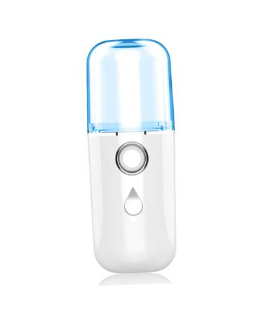 Housoutil Nano Water Replenishing Instrument Nano Mister Steamer for Facial Cool Mist Nano Steamer Handheld Clothes Steamer Mini Face Steamer Plastic Portable Blush White