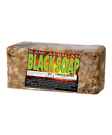 Premium African Black Soap - Pure 1 pound Bulk. Raw Organic Soap for Acne  Dry Skin  Rashes  Burns  Scar Removal  Face & Body Wash  From Ghana West Africa - Authentic African Moisturizer