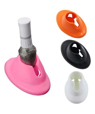 Steellwingsf 2 x Silicone Nail Polish Bottle Holder Round Slanted Multi