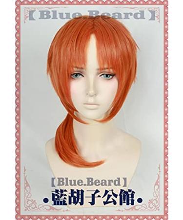 WIG for Ensemble Stars Tsukinaga Leo Cosplay WIGS ORANGE HIGH-TEMPERATE FIBER SYNTHETIC HAIR WIG with Ponytail+Free Hair Net One Size Orange
