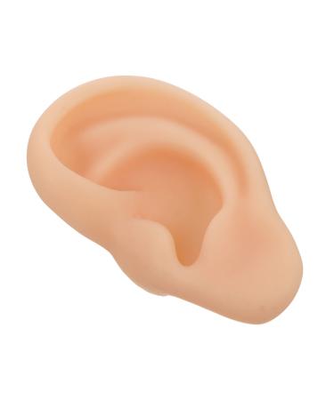 Healvian 1pc Silicone Ear Silicone Tool Fake Ears Ear Practice Ear Care Products Ear Model Silicone Teaching Model Ear Models Major Ear Supplies Silica Gel Beige