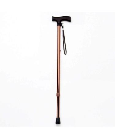 Crutches Retractable Old Man's Stick Solid Wood Handle Anti-Skid Walking aid Crutches Beautiful Scenery Bathing in Sunlight Metallic